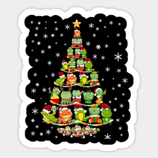 Cute Frog Christmas Tree gift decor Xmas tree Sticker